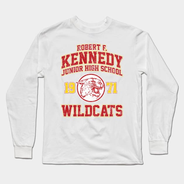 Robert F Kennedy Junior High School Wildcats - Wonder Years (Variant) Long Sleeve T-Shirt by huckblade